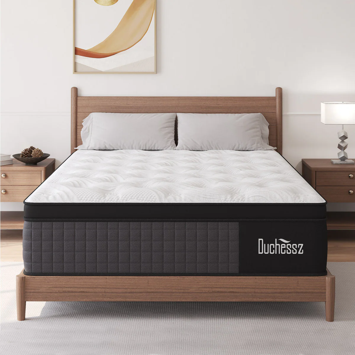 Medium Pocket Spring Hybrid Mattress Bed-In-A-Box Queen