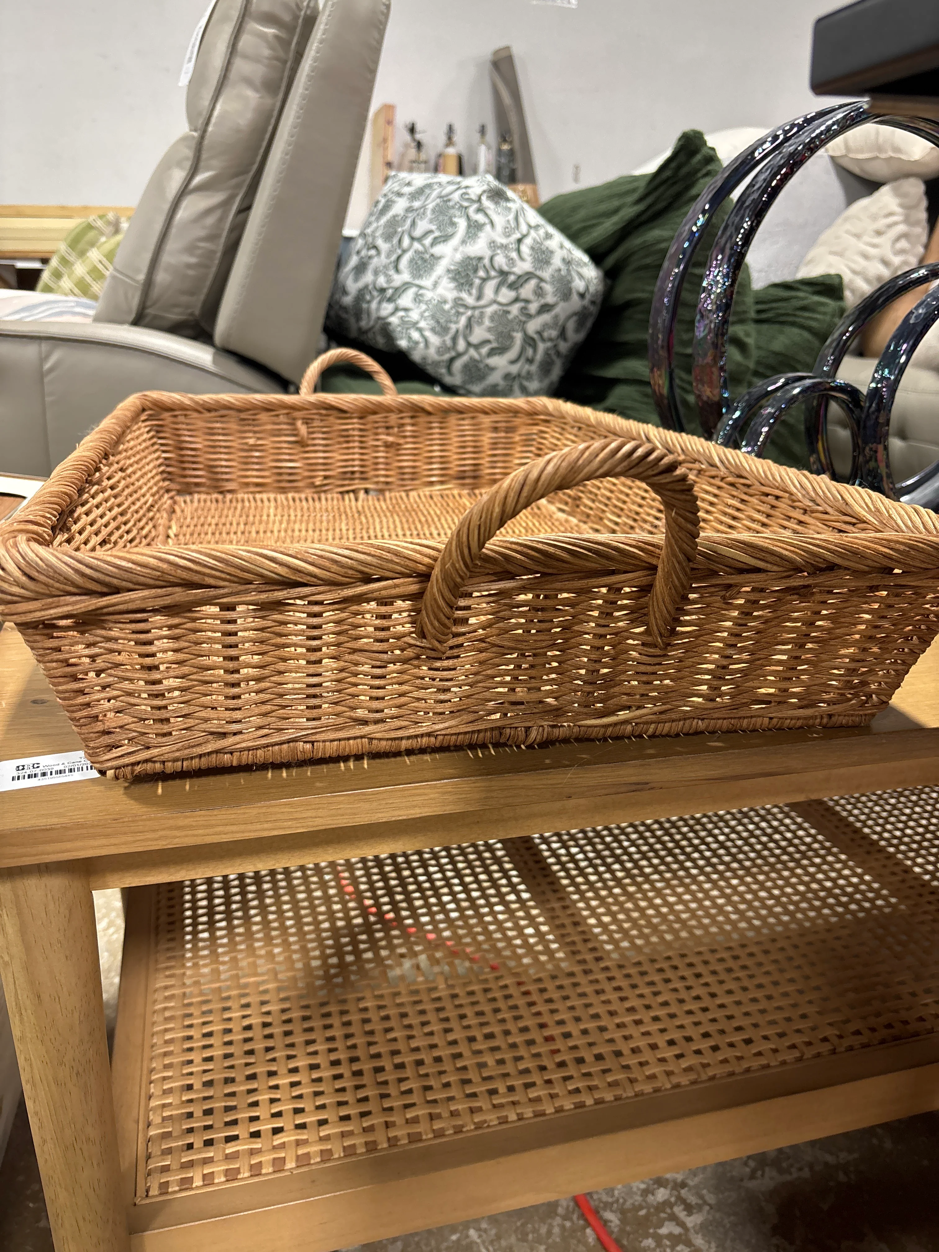 Medium Woven Tray SHOWROOM ITEM - Image 3