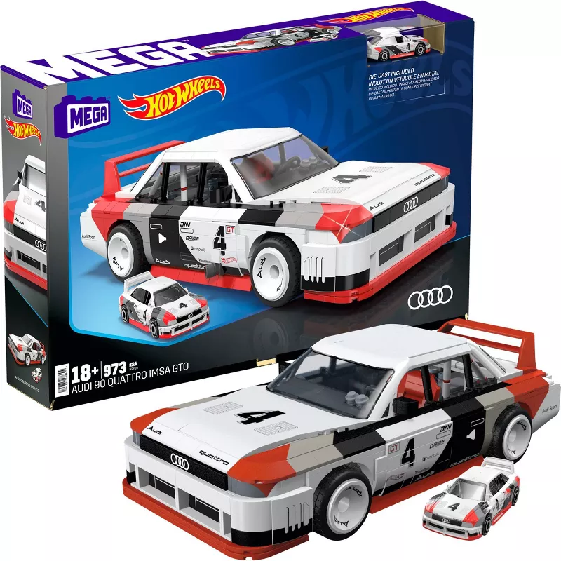Hot Wheels Audi 90 Quattro IMSA GTO Building Toy Kit 973pc