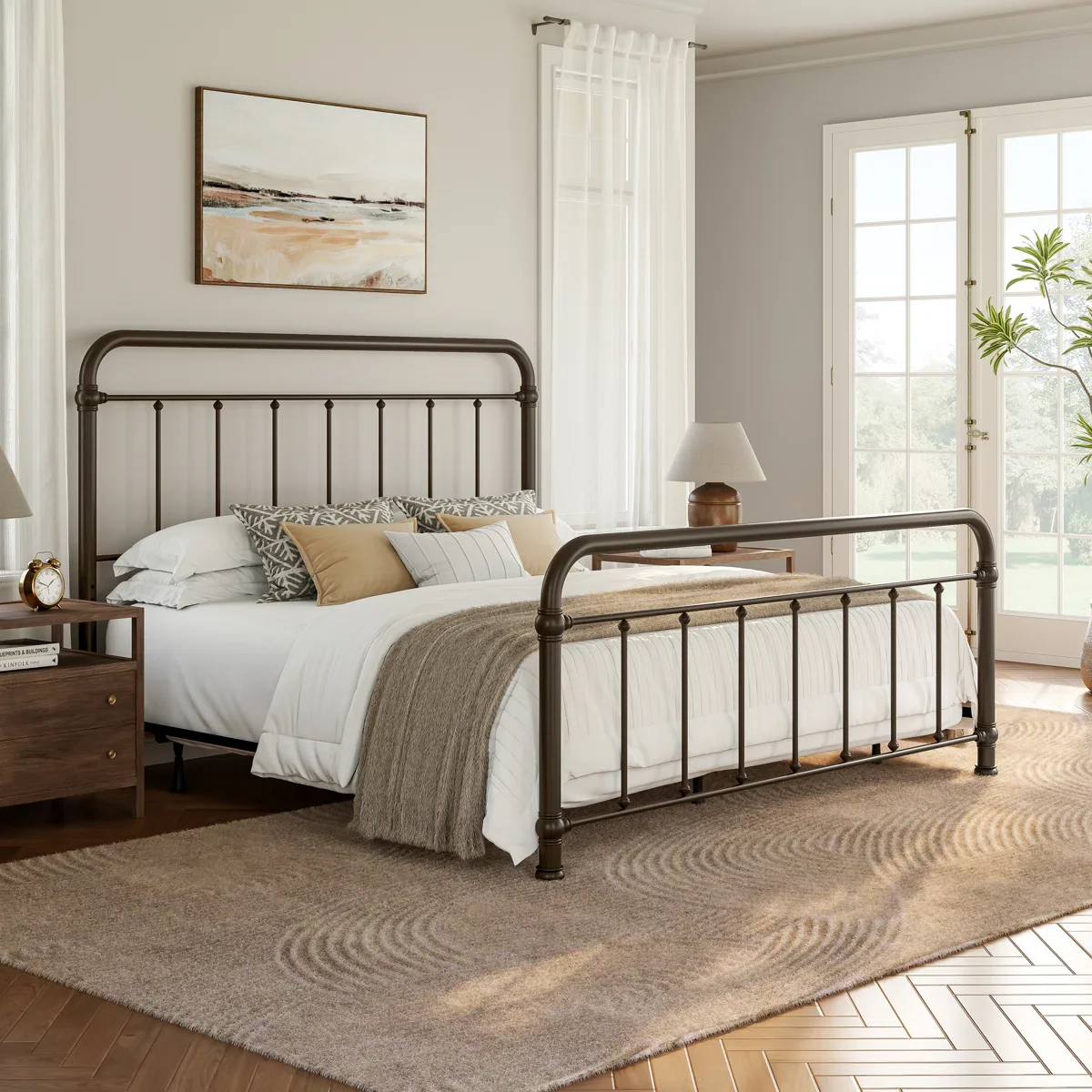 Melancon Metal Spindle Bed King