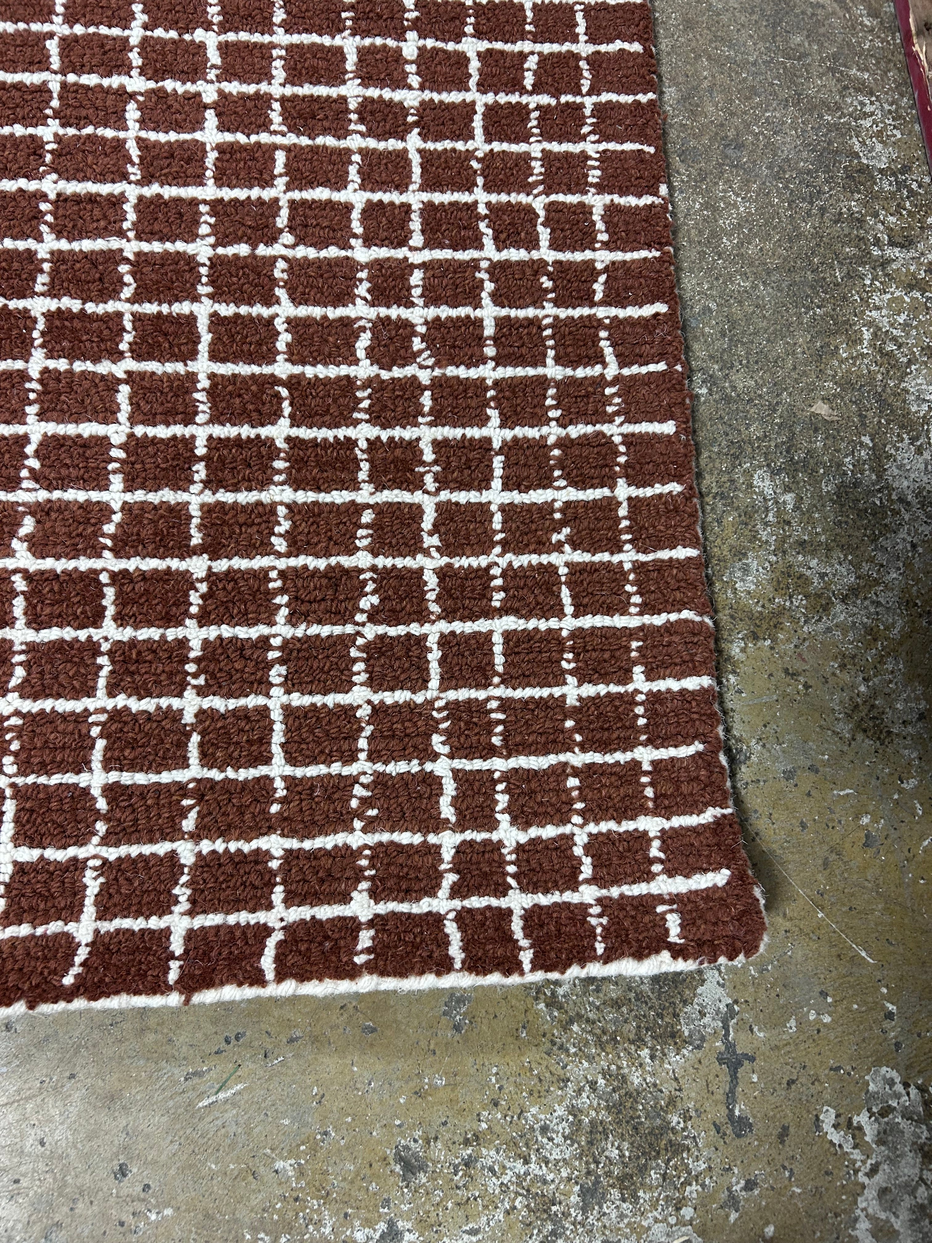Melrose Checked Wool Area Rug 4x6 - Image 7