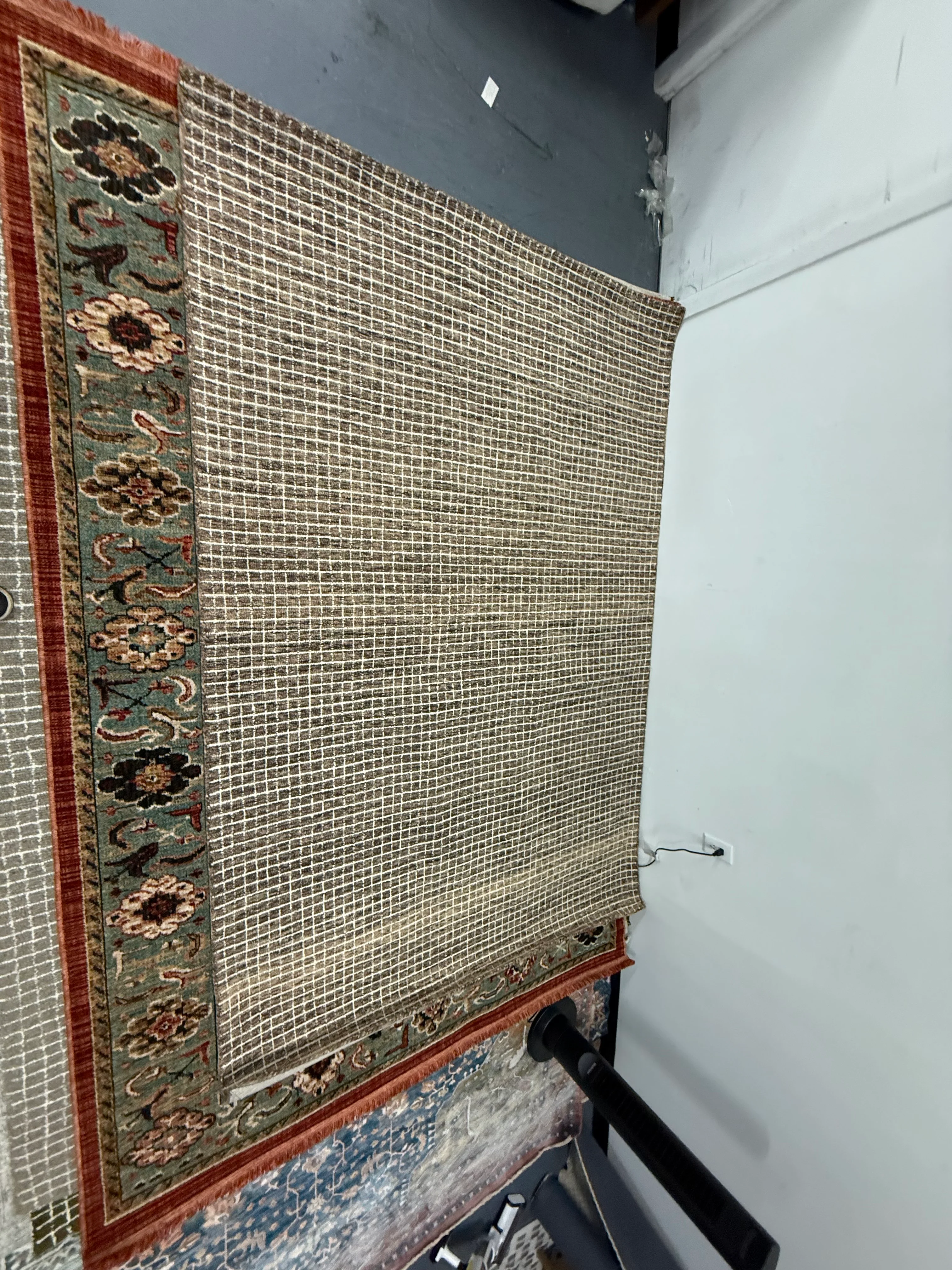 Melrose Checked Wool Area Rug 6'x9' - Image 7