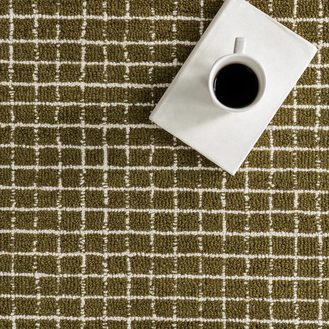 Melrose Checked Wool Area Rug 7'6"x9'6" Showroom Item - Image 4