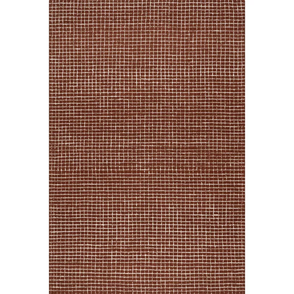 Melrose Checked Wool Area Rug - 8' 6" x 11' 6"
