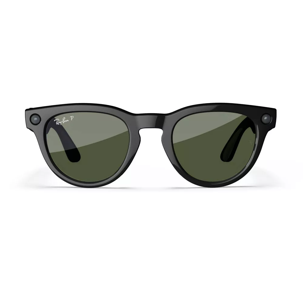 Meta Rayban Headliner - (Gen 1) Shiny Black, Polarized Green - Image 4