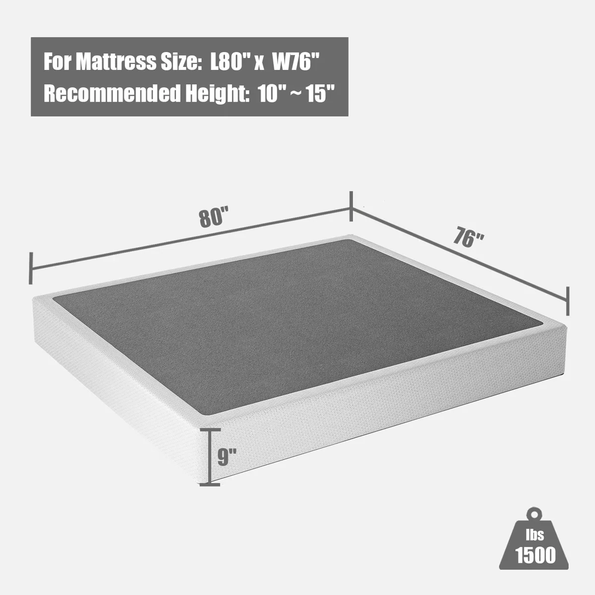 Metal Box Spring, Easy Assembly, King - Image 3