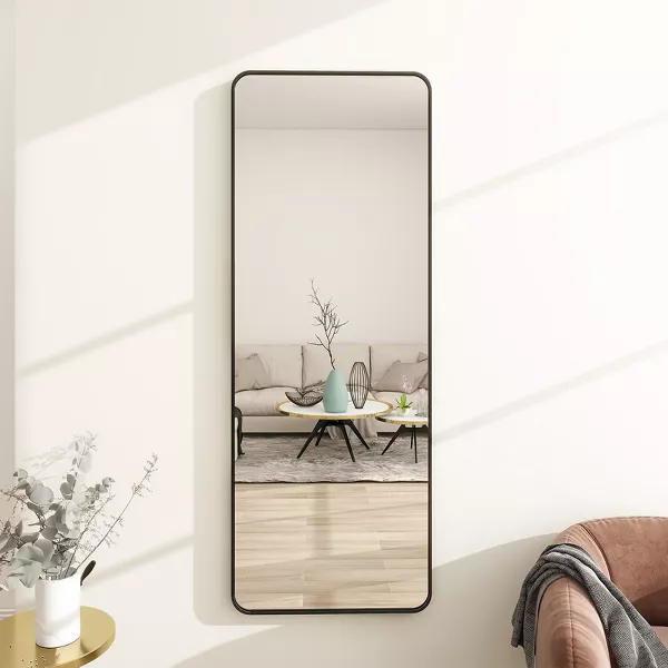 Metal Framed Floor Mirror for Bedroom Rectangle Full Length Mirrors - Image 3