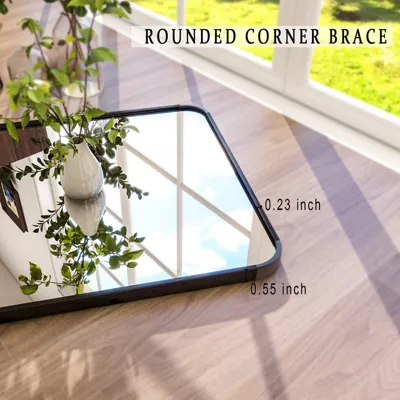 Metal Framed Floor Mirror for Bedroom Rectangle Full Length Mirrors - Image 3