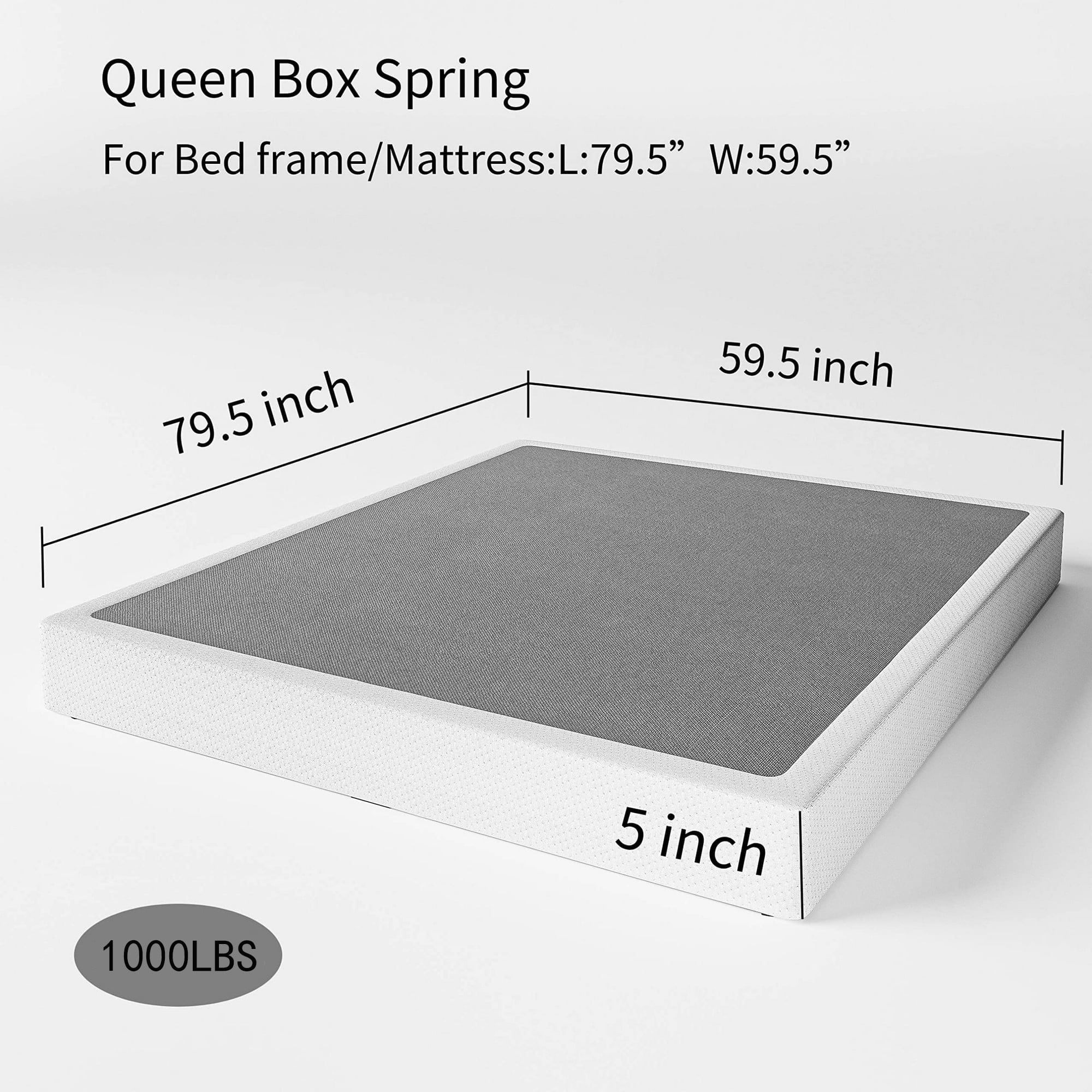 Metal Queen Box Spring, Mattress Foundation, Heavy-Duty - Queen - Image 3