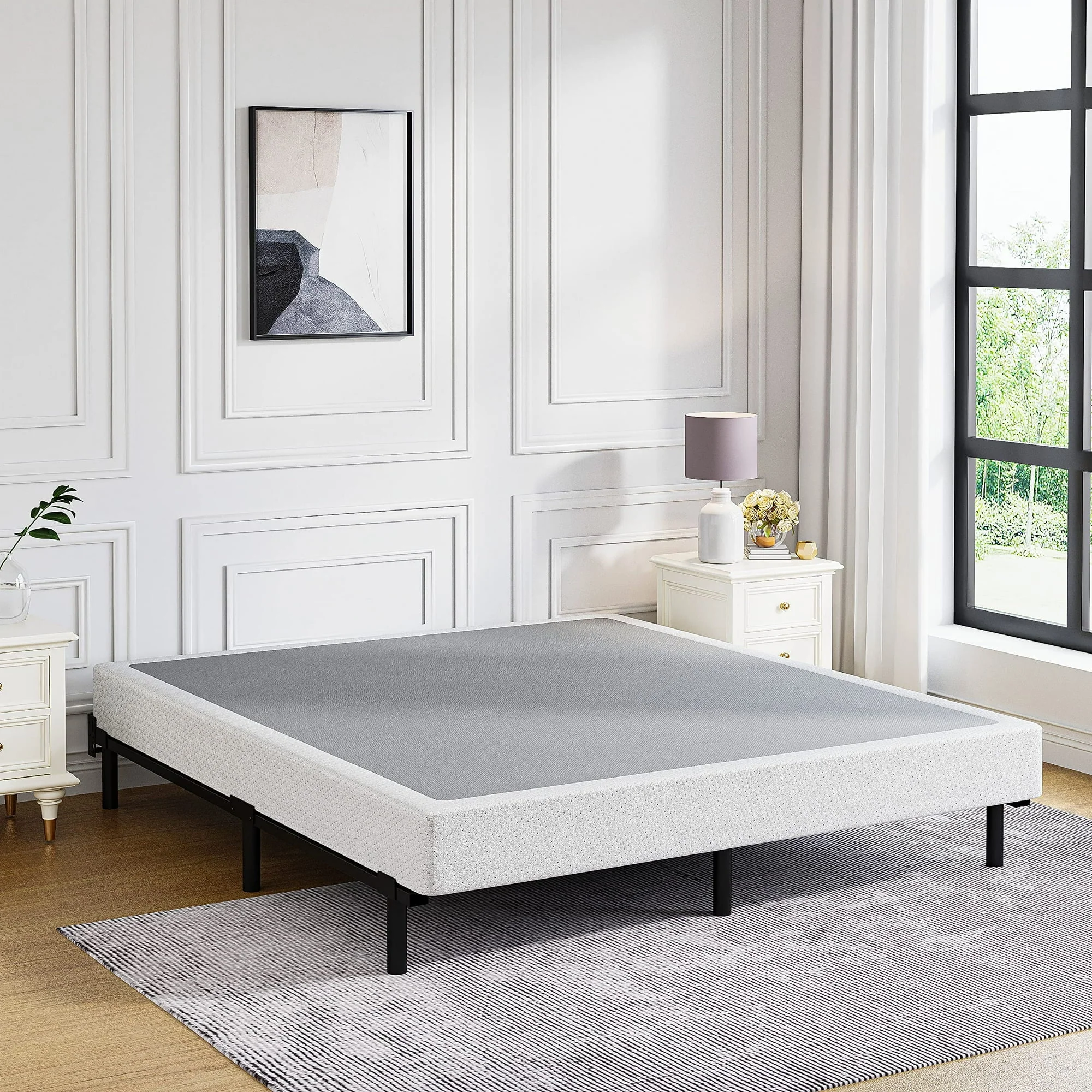 Metal Queen Box Spring, Mattress Foundation, Heavy-Duty - Queen - Image 4