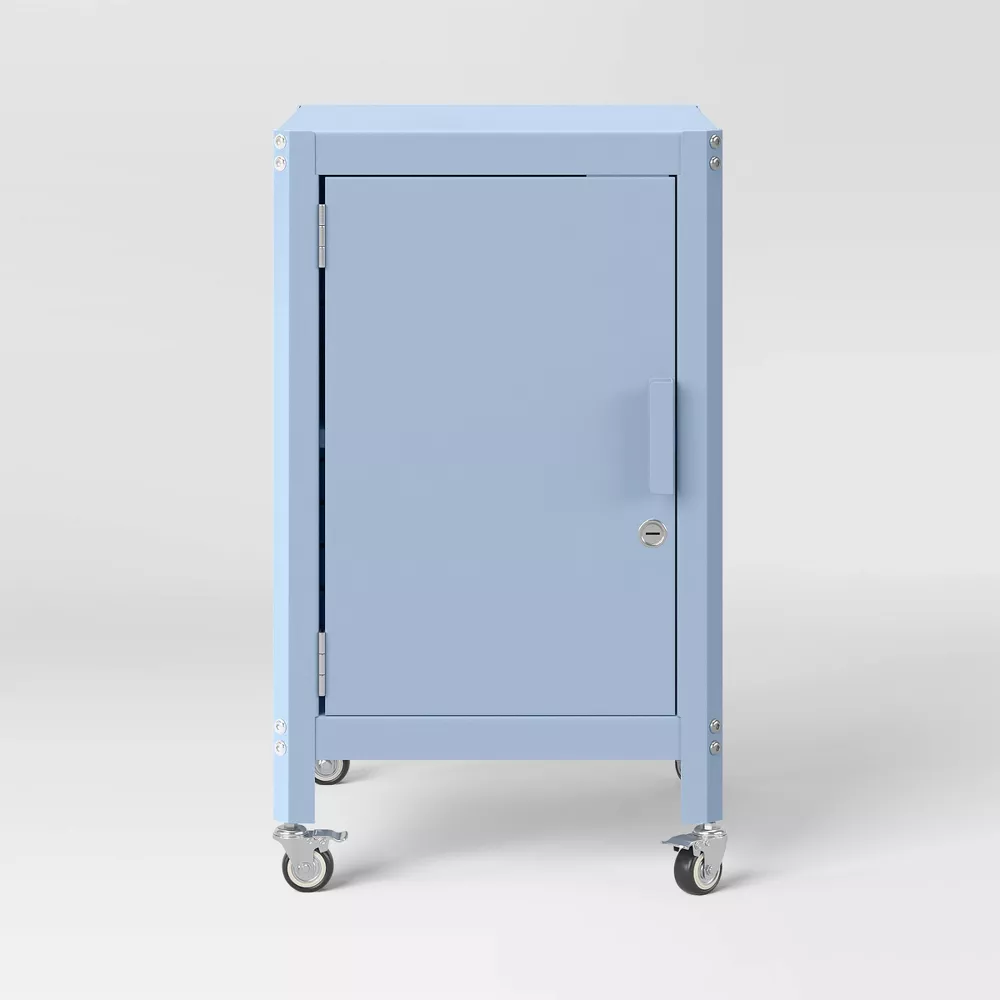Metal Rolling Locker Cabinet Blue
