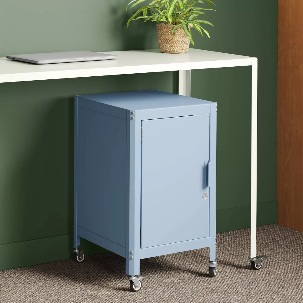 Metal Rolling Locker Cabinet Blue - Image 4