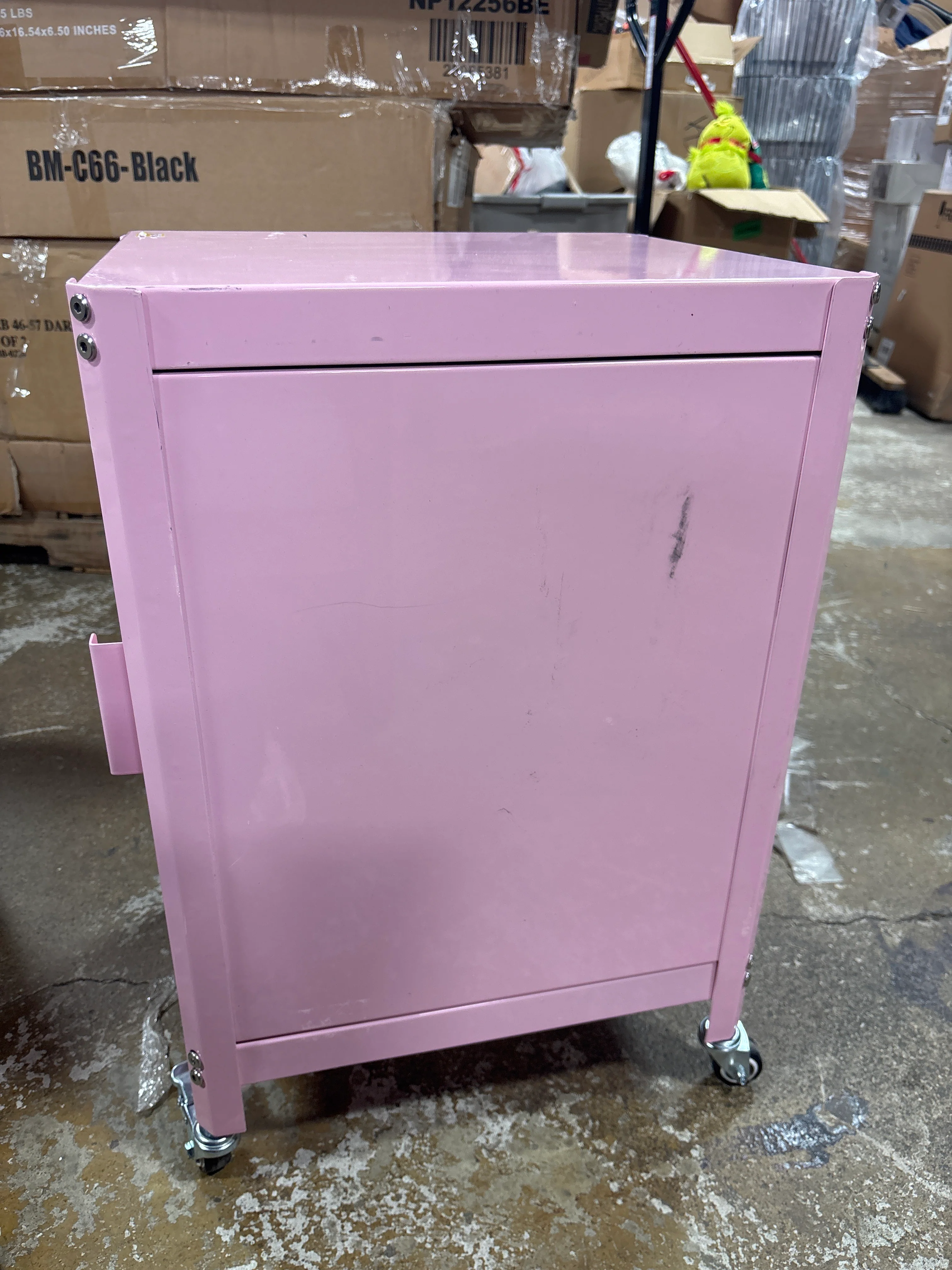 Metal Rolling Locker Storage Cabinet with Lock - Pink SHOWROOM ITEM - Image 5