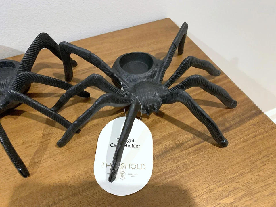 Metal Spider Tea Light Candle Holder Halloween Tarantula Set of 4, final cut - Image 4