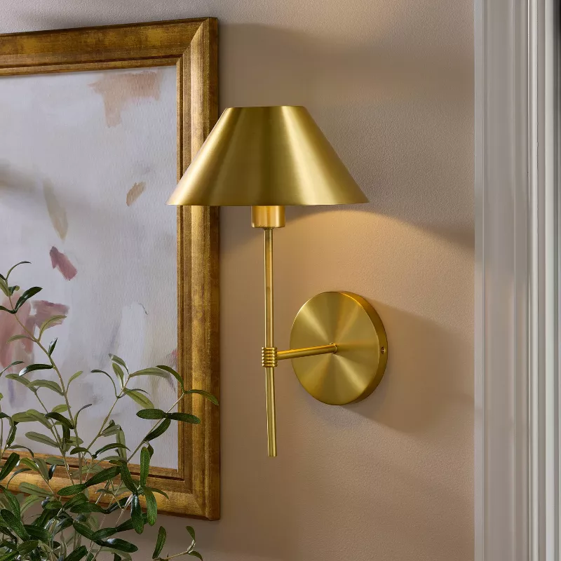 Metal Wall Sconce Brass - Image 4