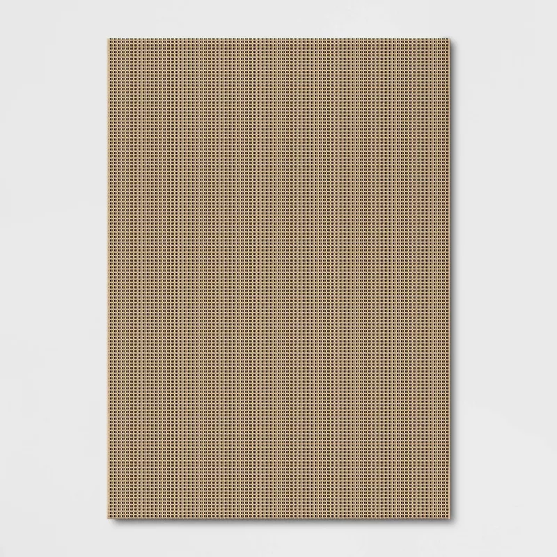 Micro Grid Rectangular Woven Indoor Outdoor Area Rug - 7x10'