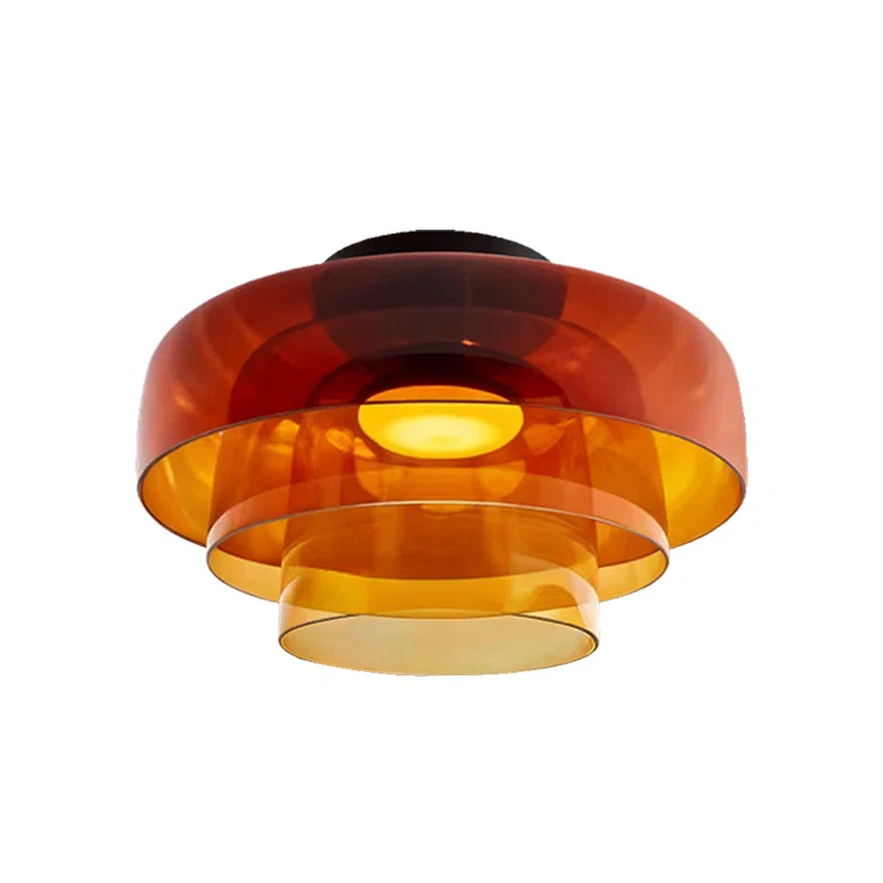 Mid Century Modern Ceiling Light Glass Shade