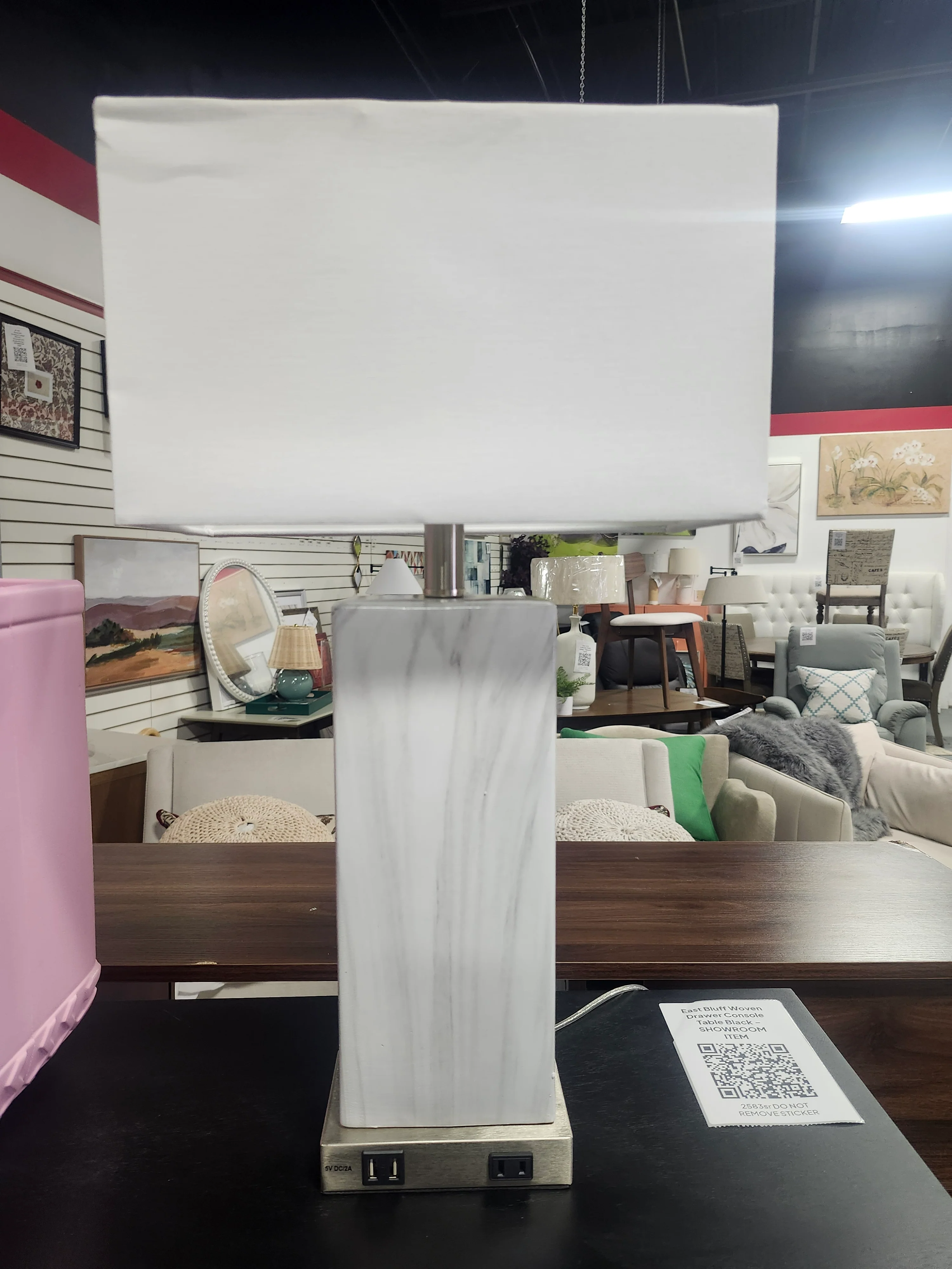 Mid Century Modern Table Lamps 25" High Set of 2 SHOWROOM ITEM - Image 2