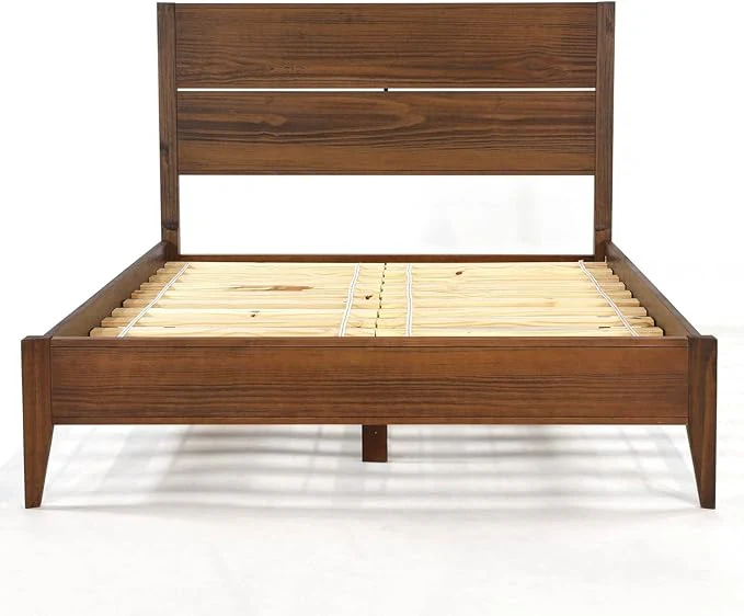 Mid Century Solid Wood Platform Bed Queen - Image 3