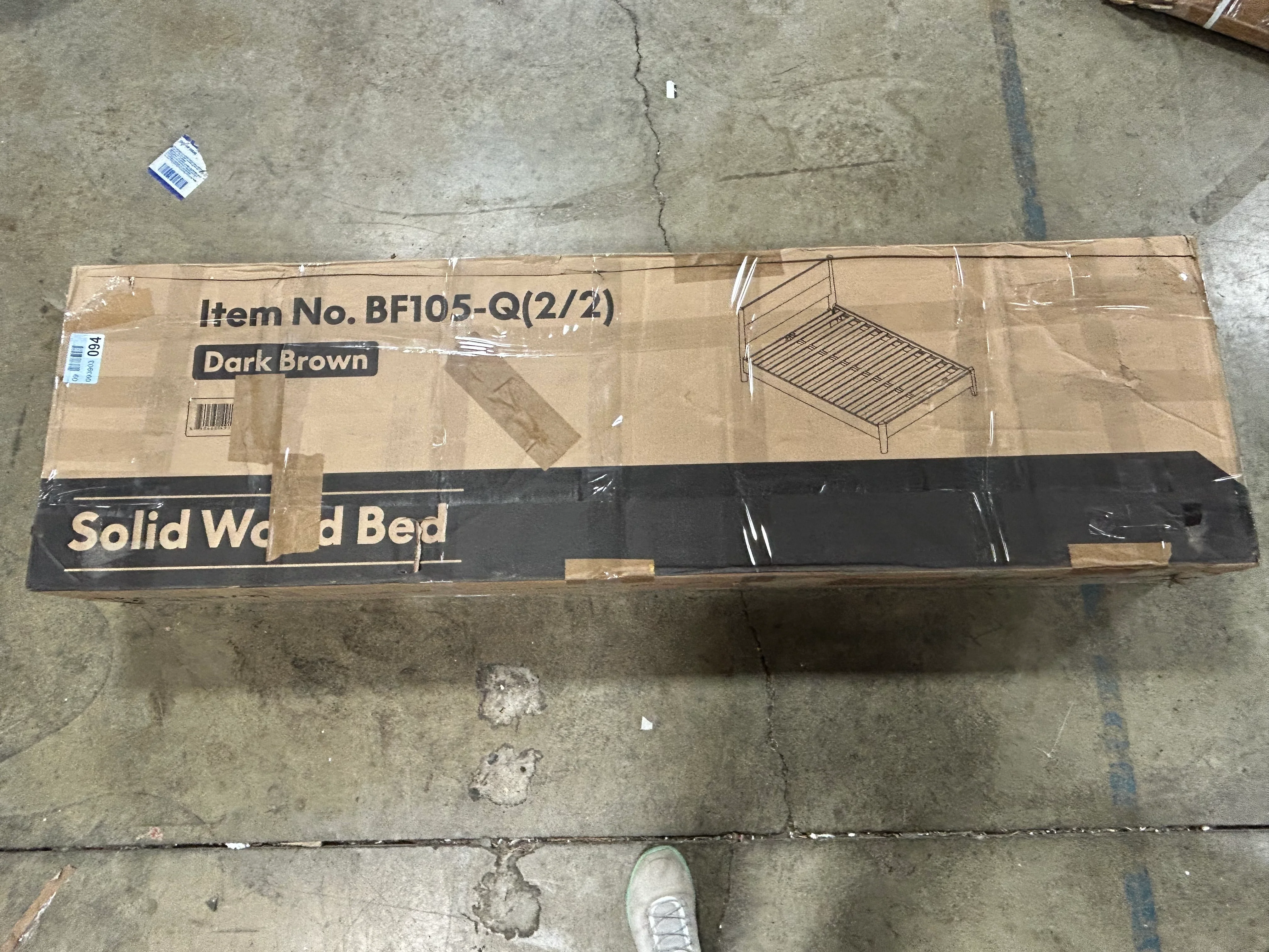 Mid Century Solid Wood Platform Bed Queen - Image 6