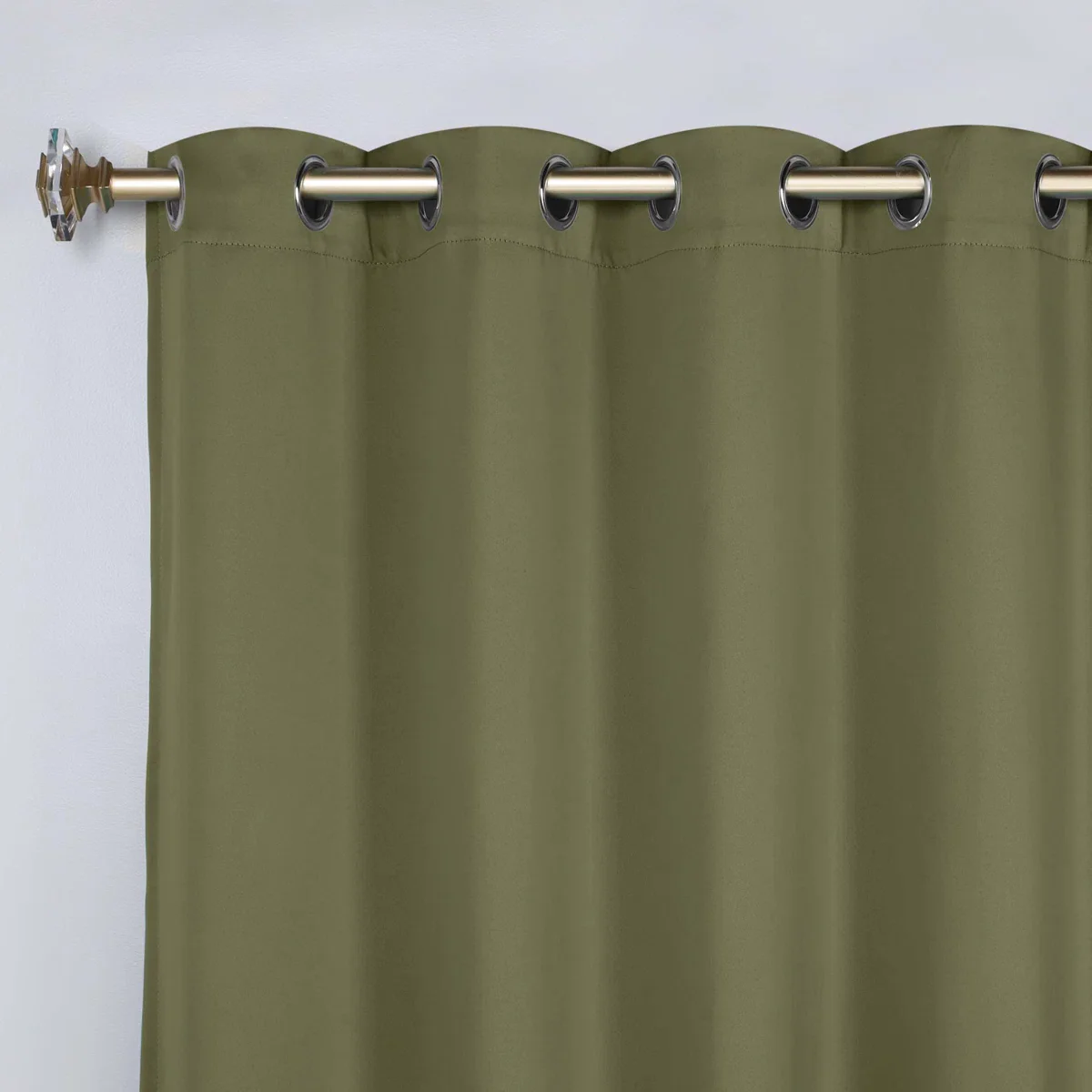 Millendon Solid Modern Polyester Grommet/Rod Pocket Room Darkening Curtain Pair - Image 4