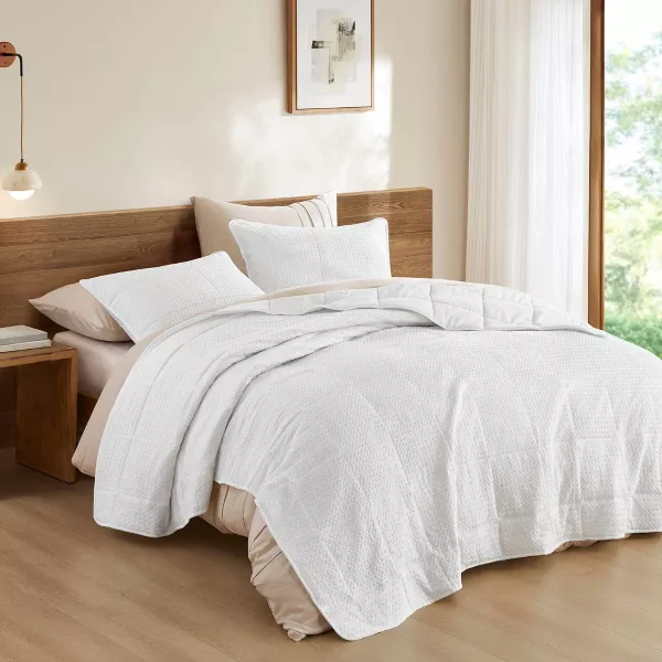 Mina Waffle Weave Textured Quilt Set - King/Cal King - Image 5