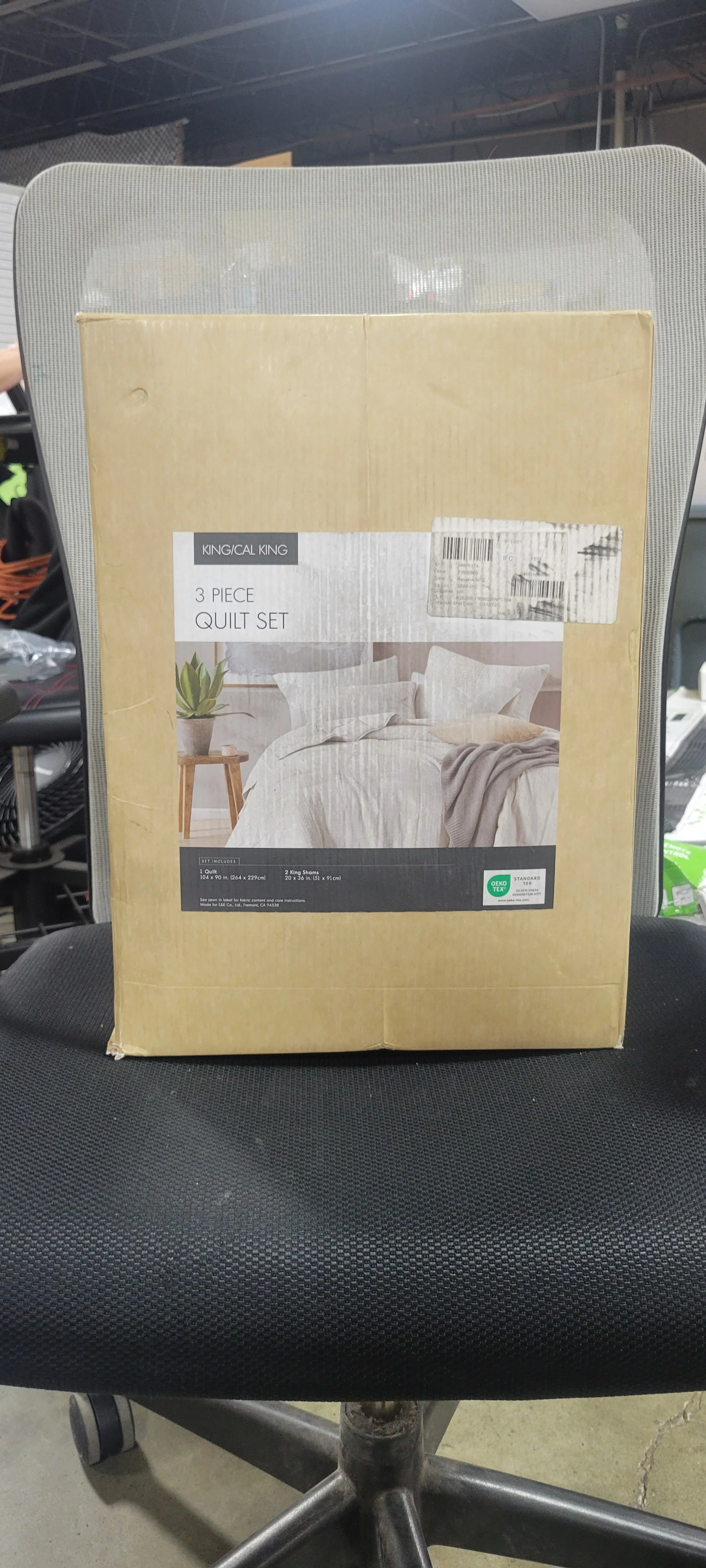 Mina Waffle Weave Textured Quilt Set - King/Cal King - Image 6