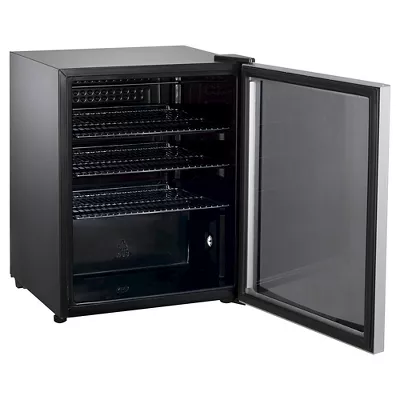 Mini Refrigerator Beverage Center - Stainless Steel : Drink Fridge, Glass Door - Image 2