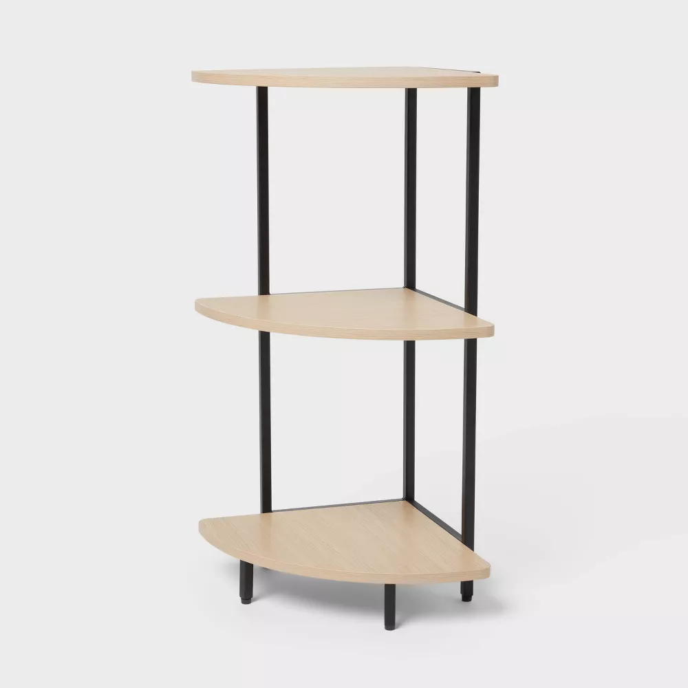 Mixed Material Bath Corner Shelf