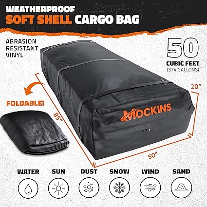 XXL Waterproof Rooftop Cargo Bag for Top of Car Storage - Image 3