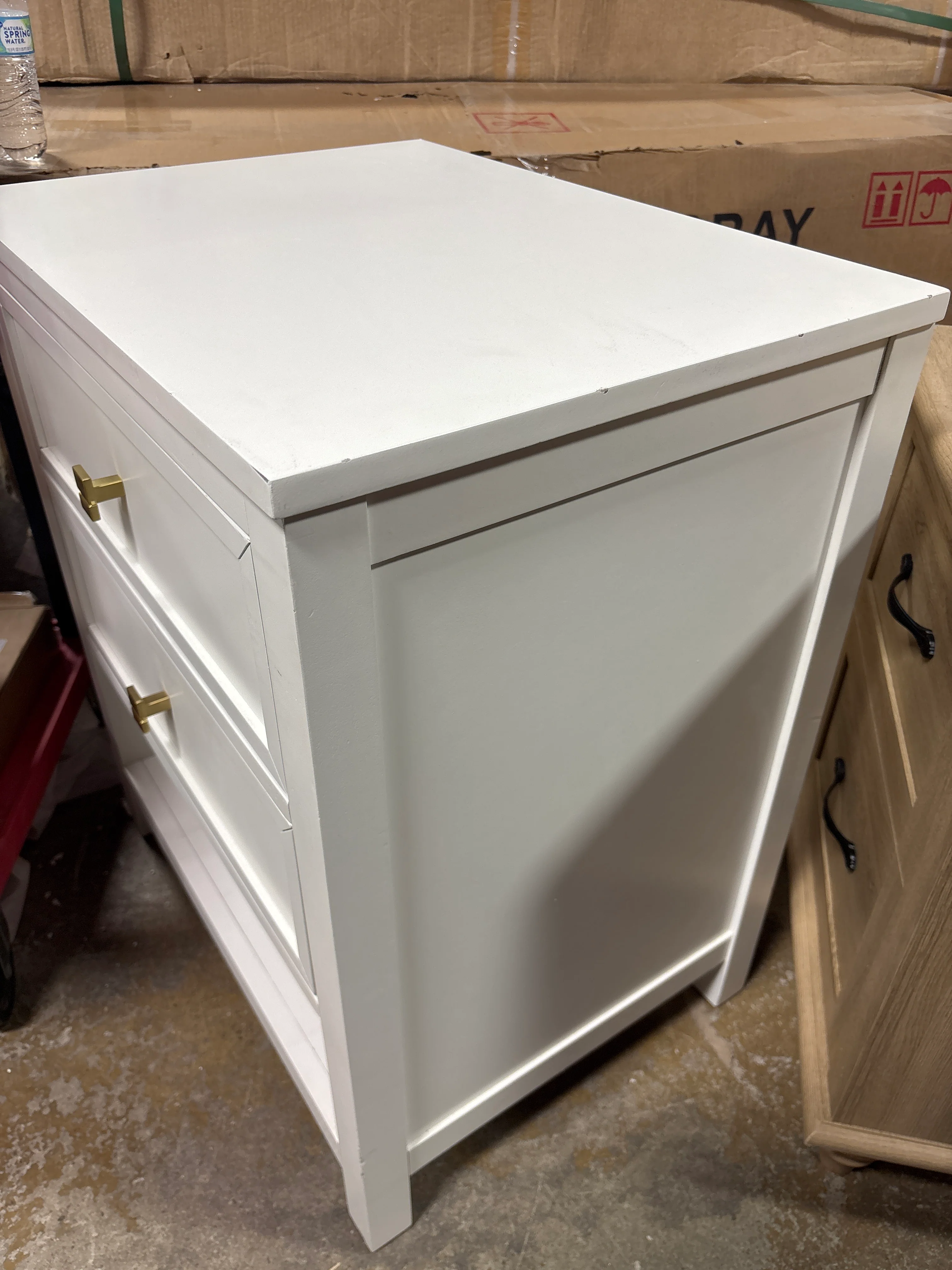 Modern 2-Drawer Nightstand by iNSPIRE Q White SHOWROOM ITEM - Image 6