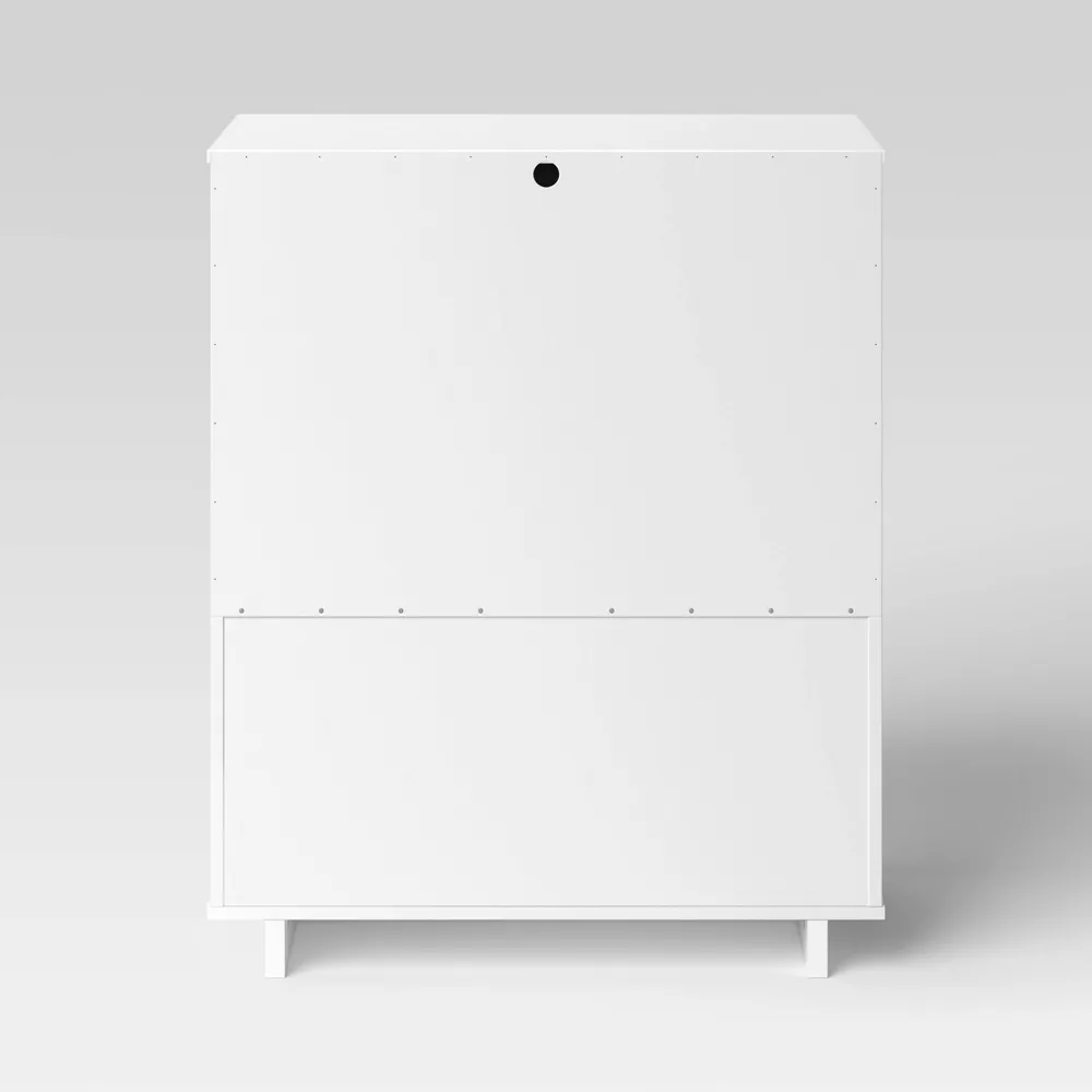 Modern 3 Drawer Dresser White -Laminated, CARB Certified, Includes Anti-Tip Hardware, - Image 2