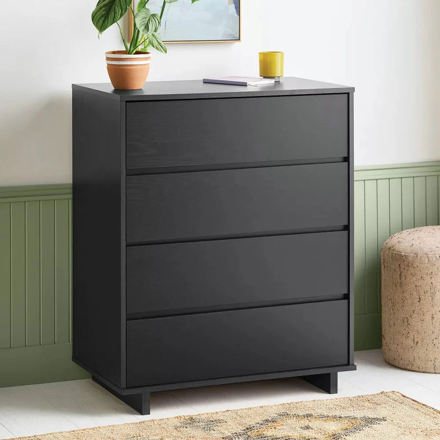 Modern 4 Drawer Dresser Pure White - Image 3