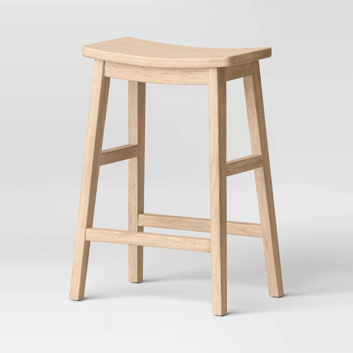 Modern All Wood Counter Height Barstool,