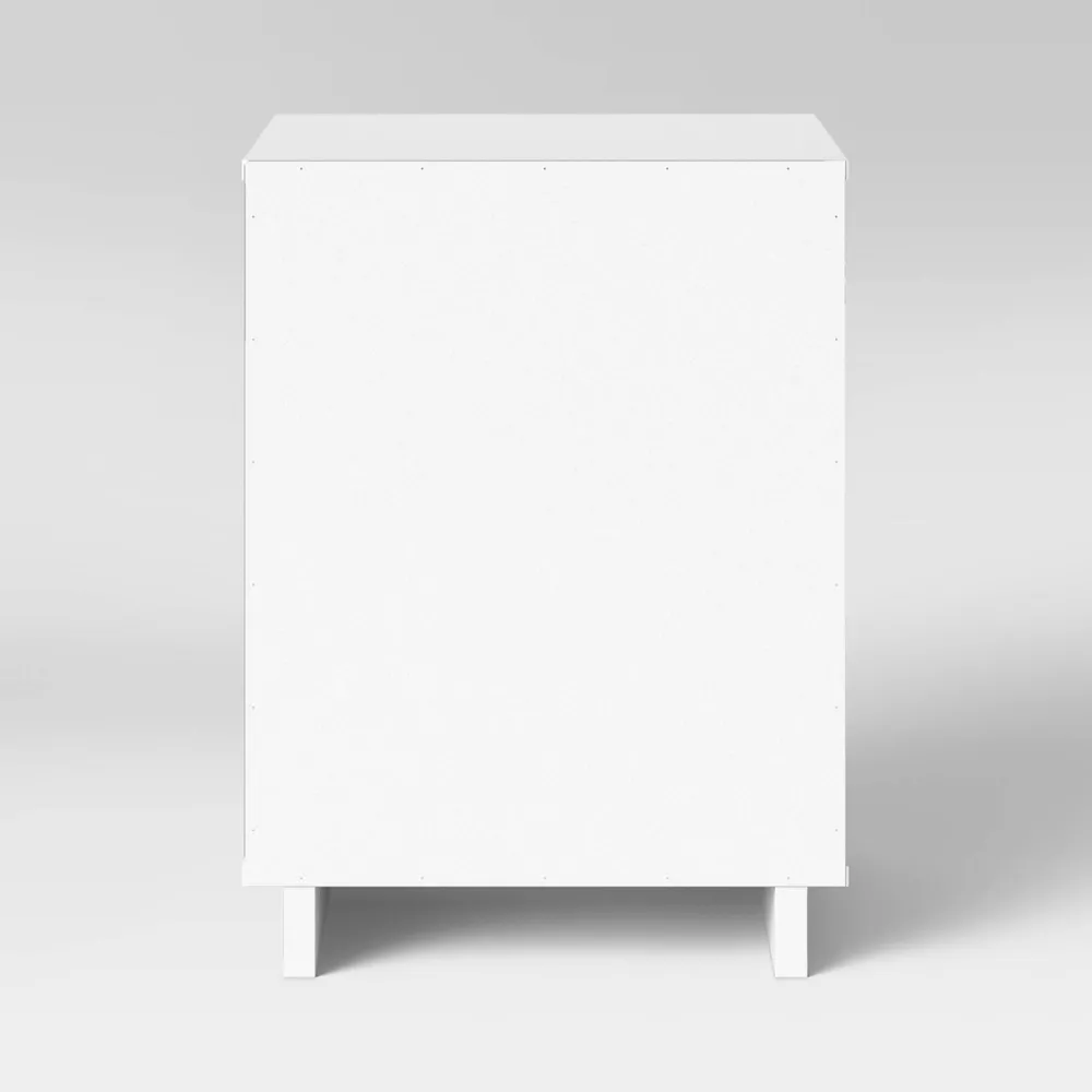 Modern Dorm Nightstand White - Image 2