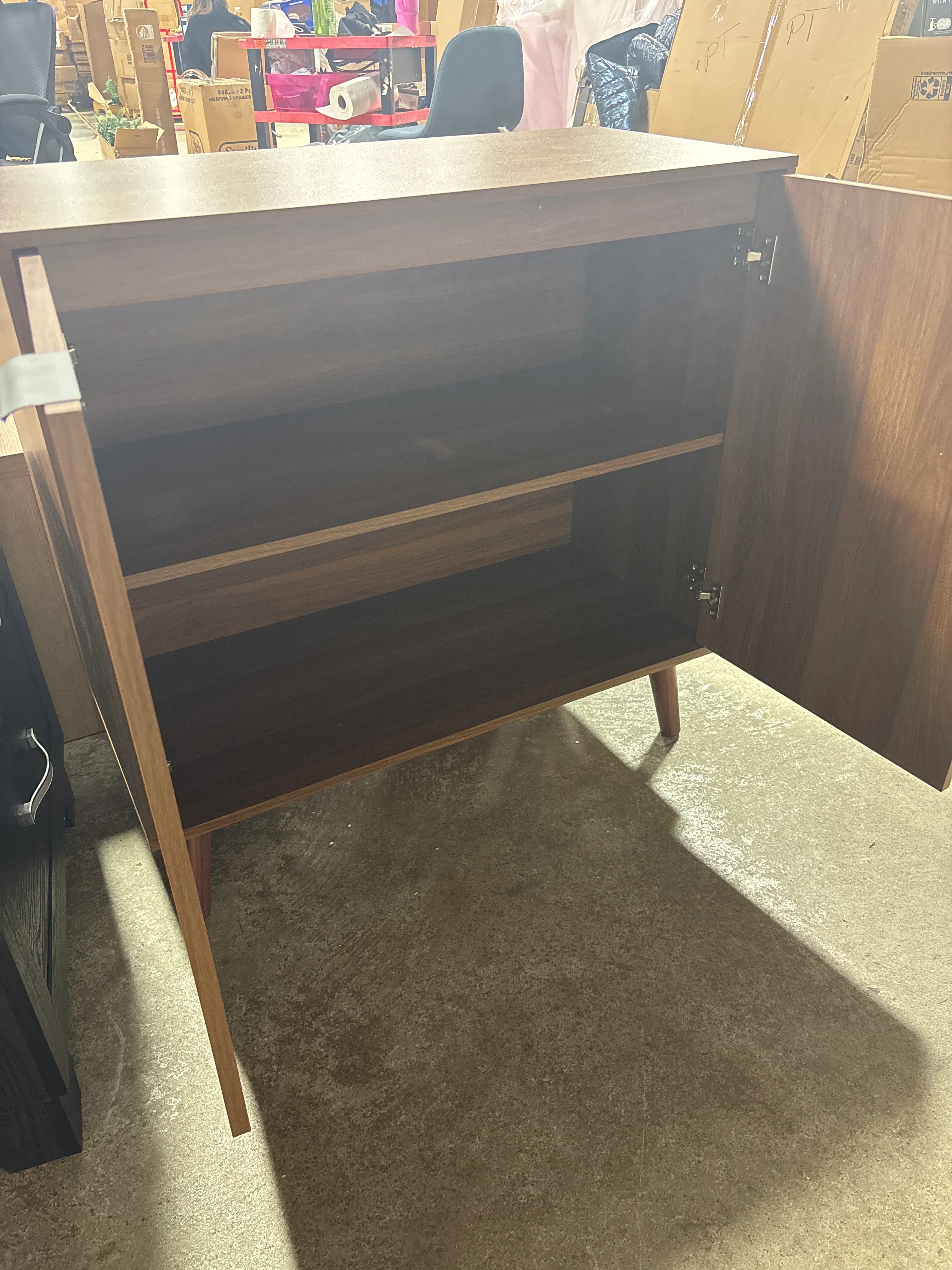 Modern Farmhouse Wood Accent Cabinet with 2-Doors SHOWROOM ITEM - Image 3