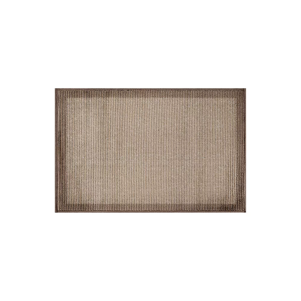 Modern Geometric Stripe Bordered Area Rug - Beige 30"x46"