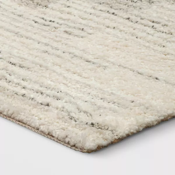 Modern Lines Plush Area Rug Cream 5'x7' - Image 3