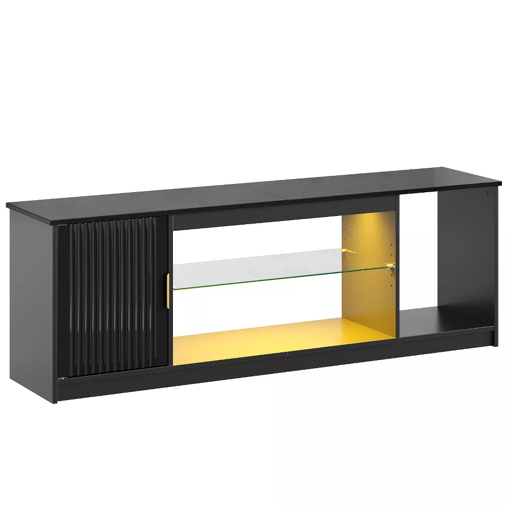 Modern Media Console with Adjustable shelf