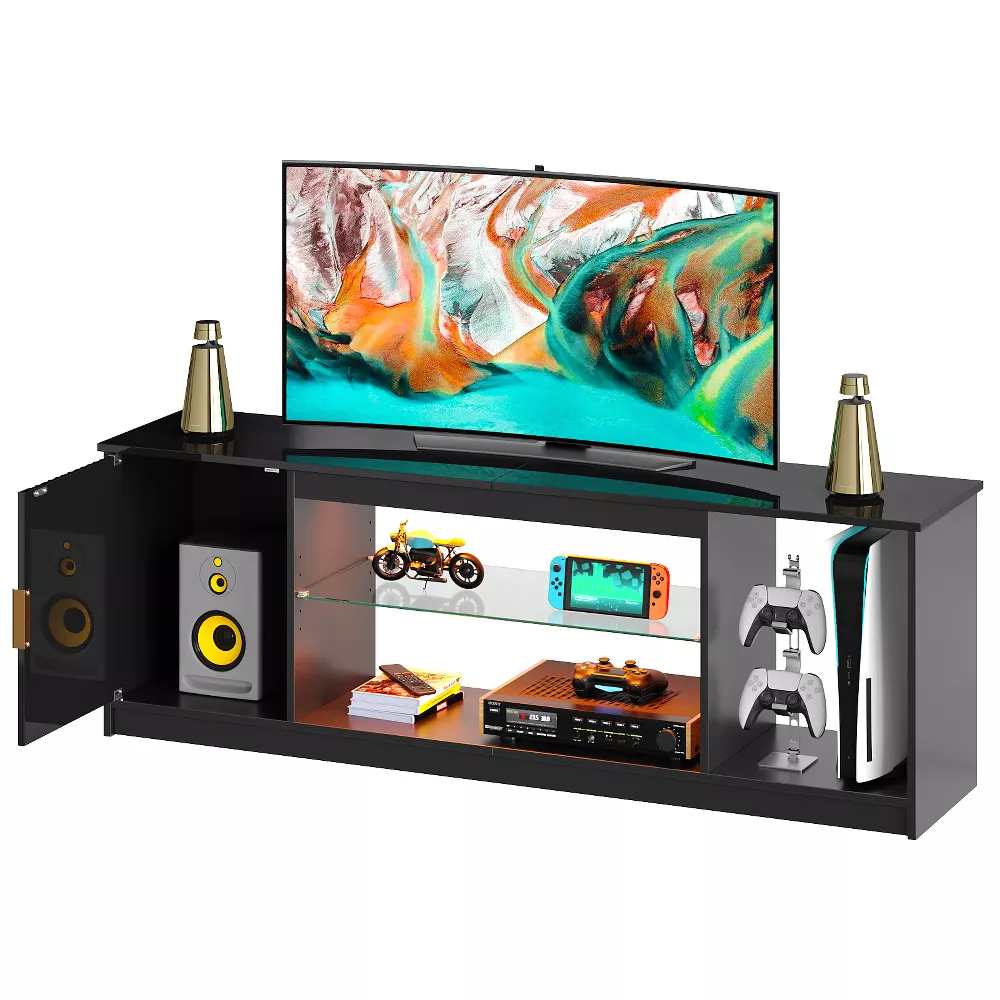 Modern Media Console with Adjustable shelf - Image 2