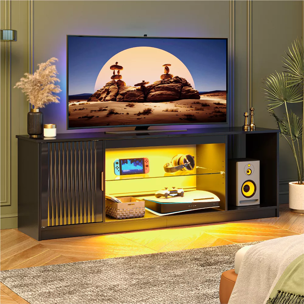 Modern Media Console with Adjustable shelf - Image 3