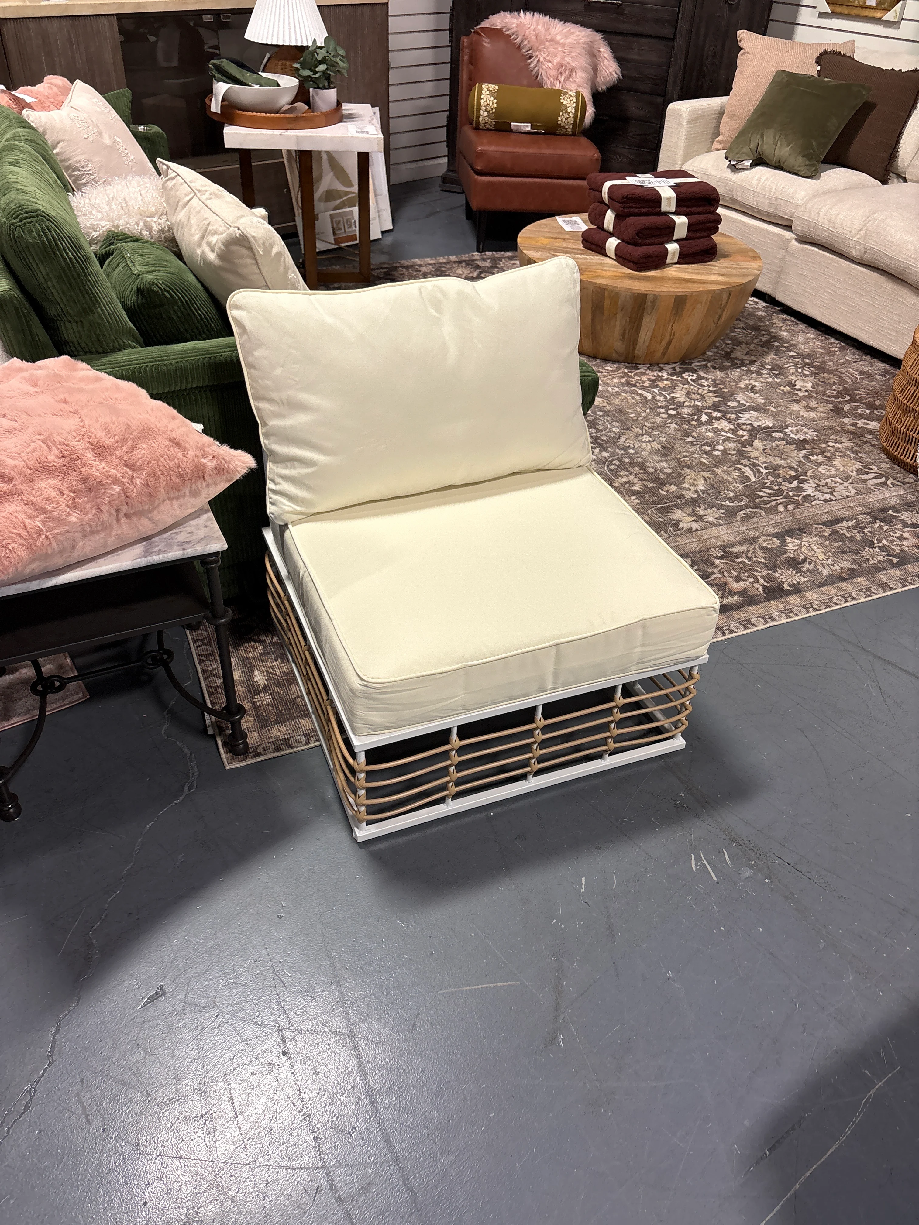 Modern Minimalist Metal Patio Sectional Sofa Piece SHOWROOM ITEM - Image 2