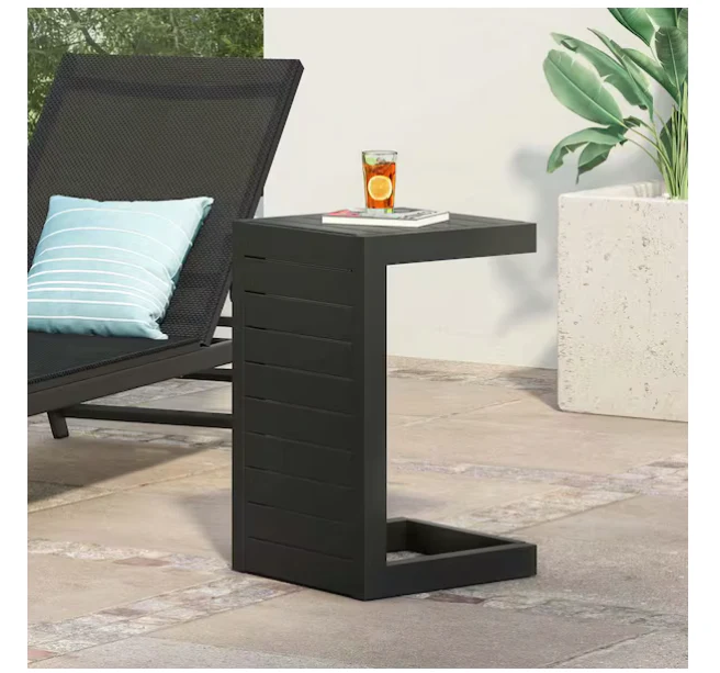 Modern Outdoor Aluminium C-Shape Table