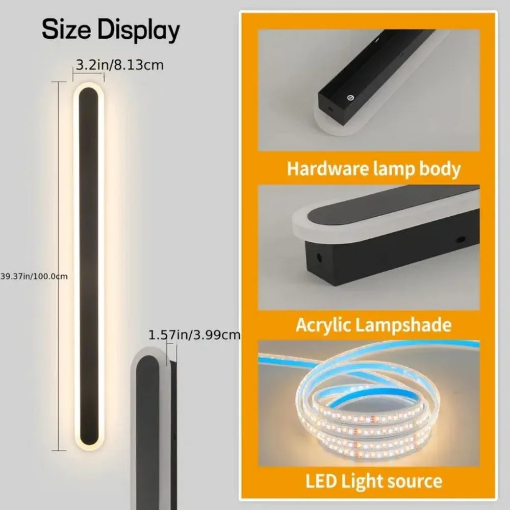 Modern Outdoor Wall Light Outdoor Sconces Black - Image 3