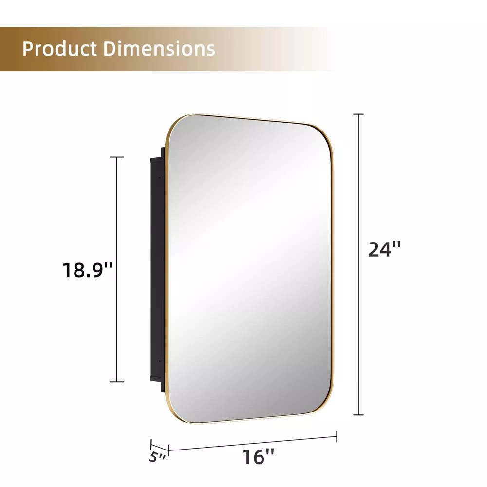 Modern Rectangular Bathroom Medicine Cabinets - Image 3