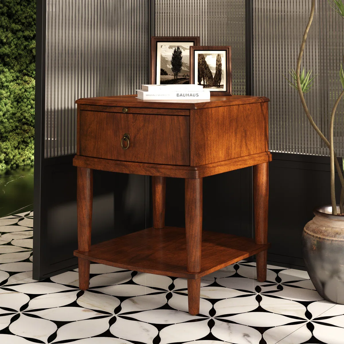 Modern Side Table With Storage SHOWROOM ITEM