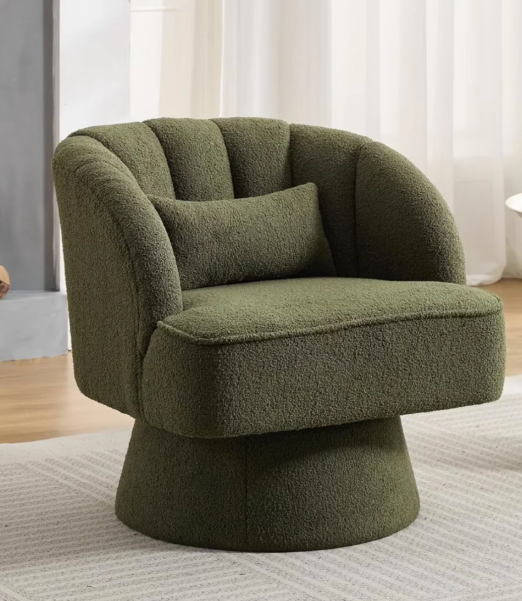 Modern Swivel Barrel Accent Chair, SHOWROOM ITEM