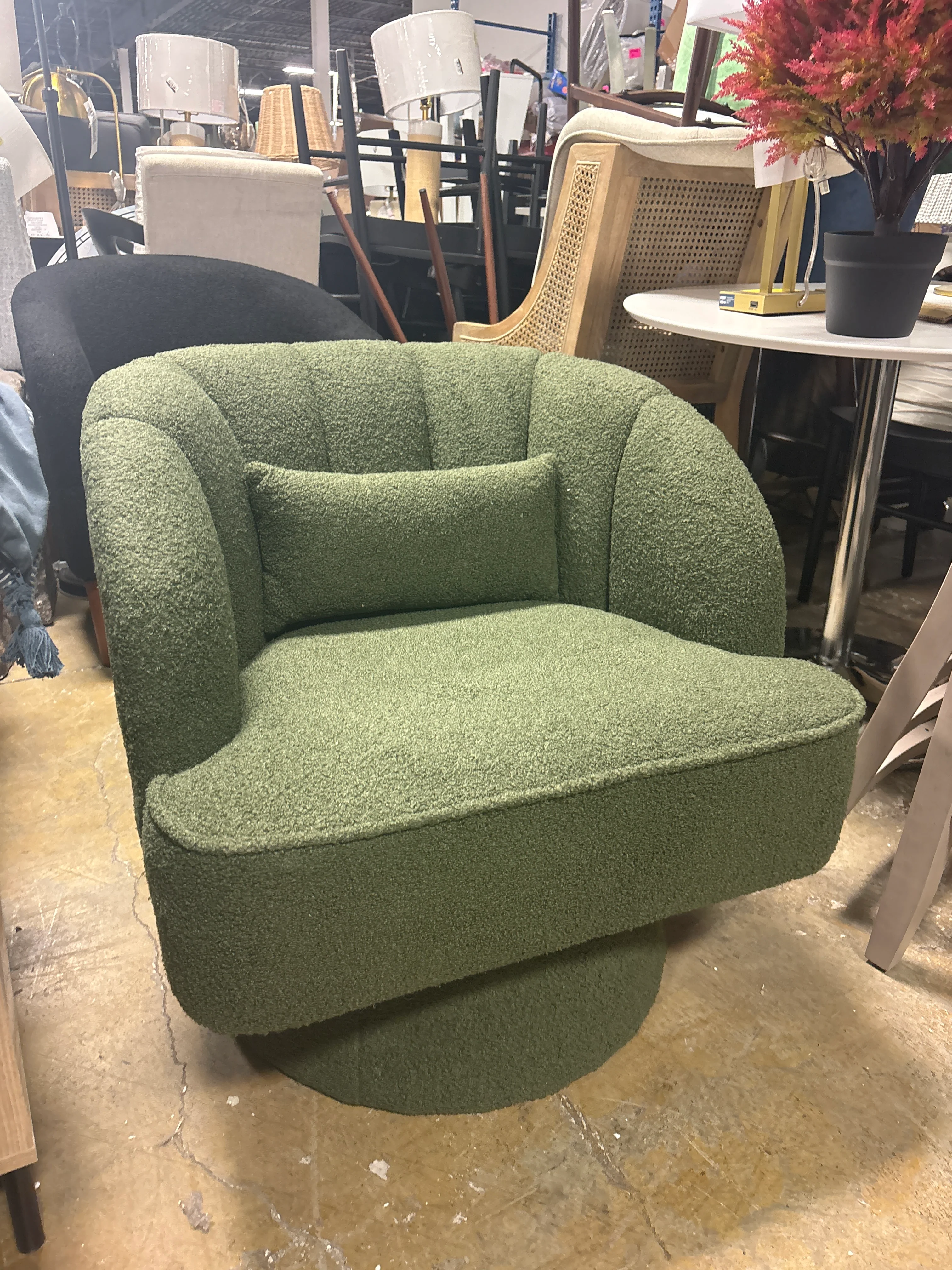 Modern Swivel Barrel Accent Chair, SHOWROOM ITEM - Image 2