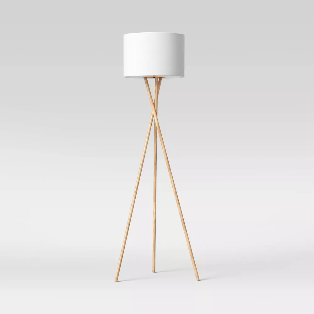 Modern Tripod Floor Lamp Natural