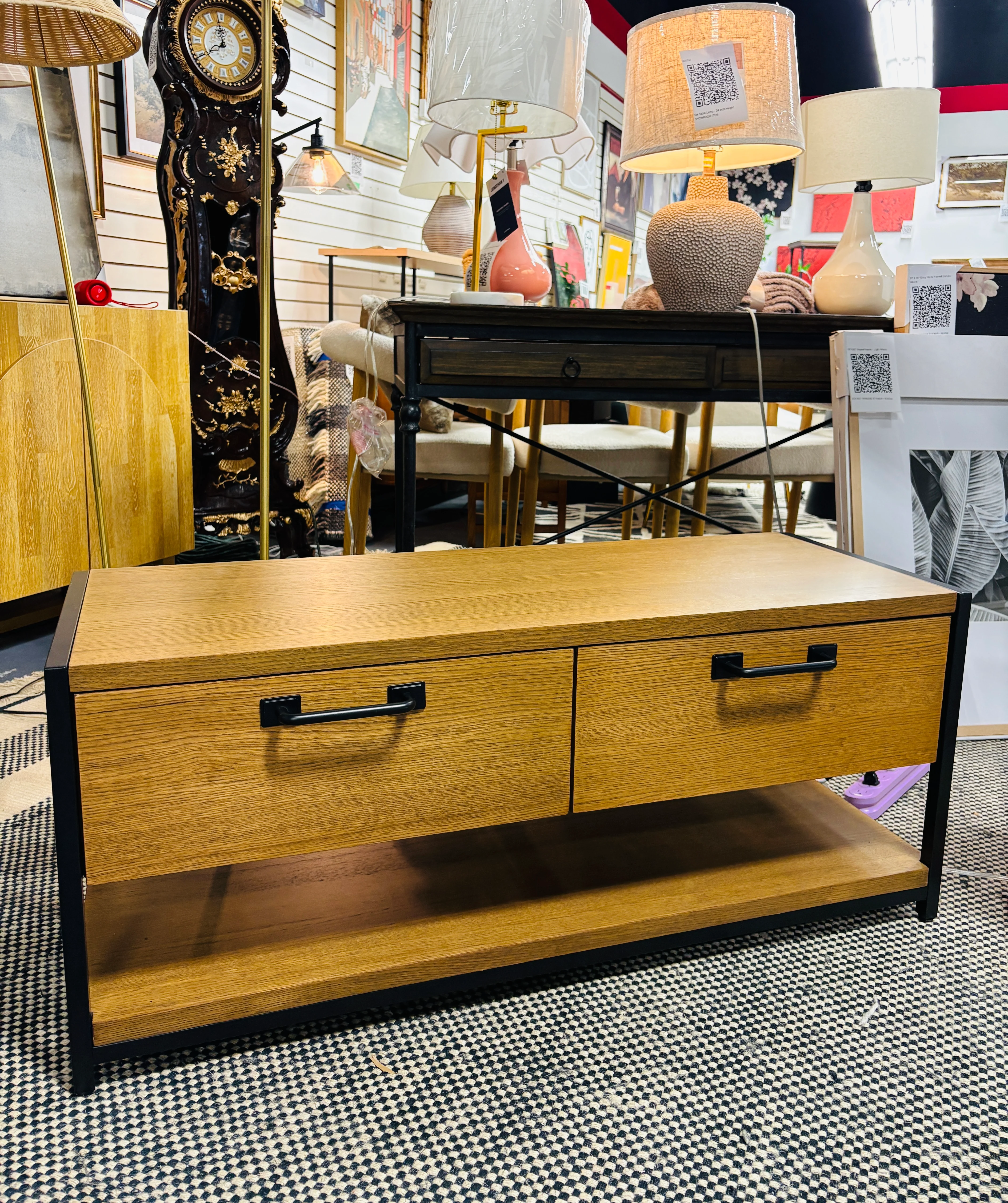 Modular Entryway Storage Bench with Shelving SHOWROOM ITEM - Image 2